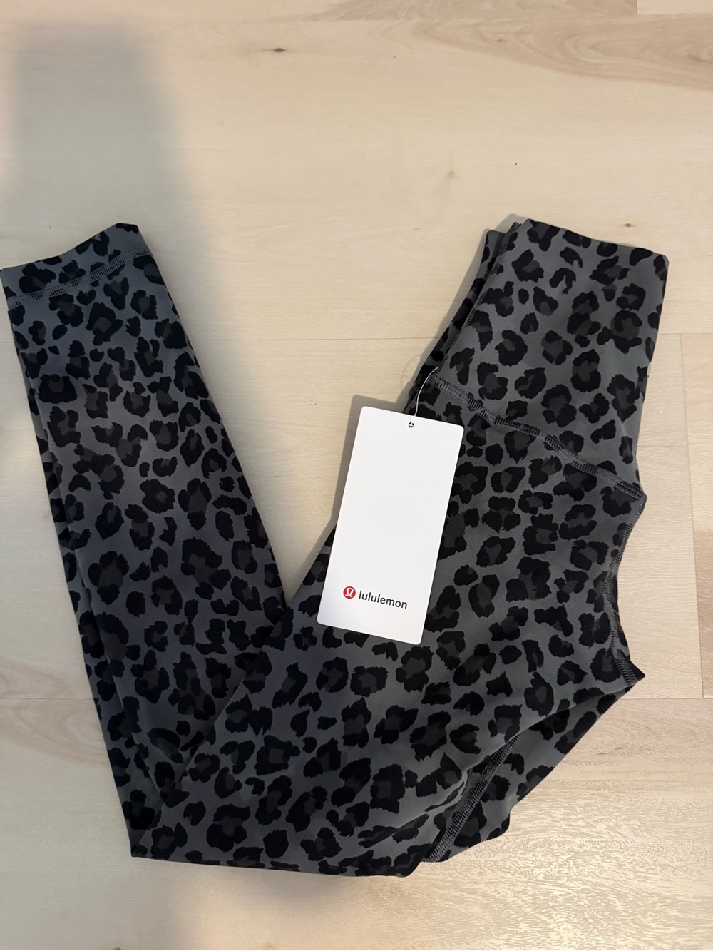 lululemon athletica Gray & Black Leopard Align No Line HR Pant 25"